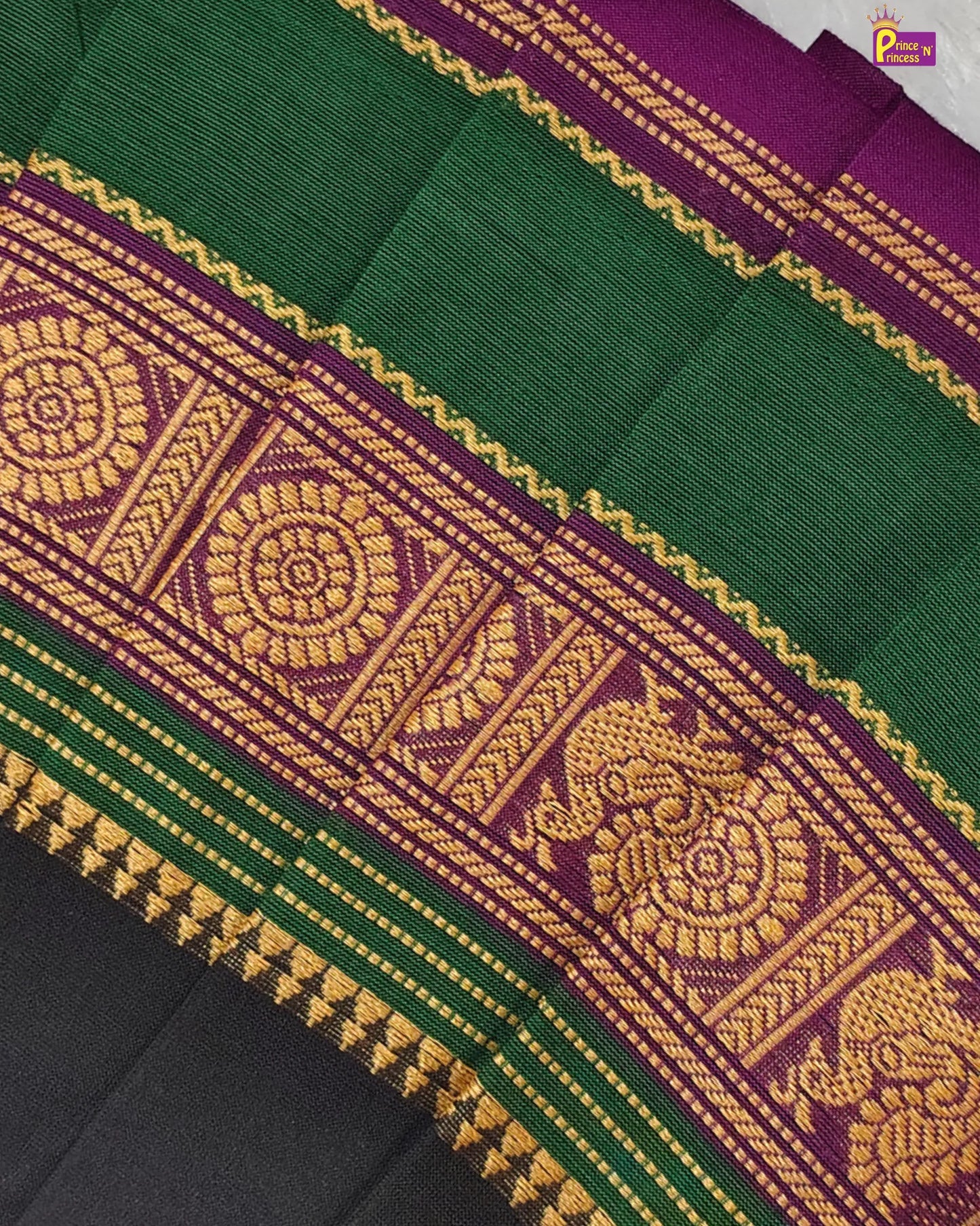 Newborn Chettinad Cotton Frock Black - 100% Pure Cotton LF1927