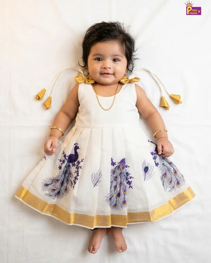 New Born Kerala Pattu frock LF585