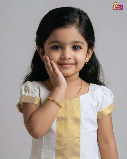 Kids Kerala Kasavu Traditional Pattu Pavadai PPP1561