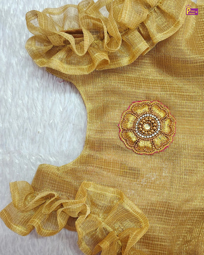 Kids Traditional Golden Aari Long gown PG466