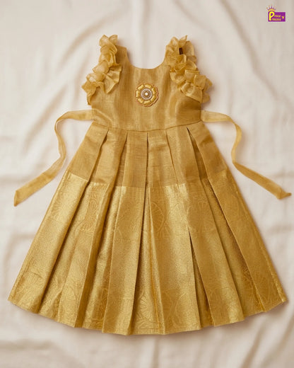 Kids Traditional Golden Aari Long gown PG466