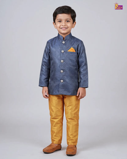 Boys Jacquard Brocade Sherwani Set for Festivals & Weddings KP238