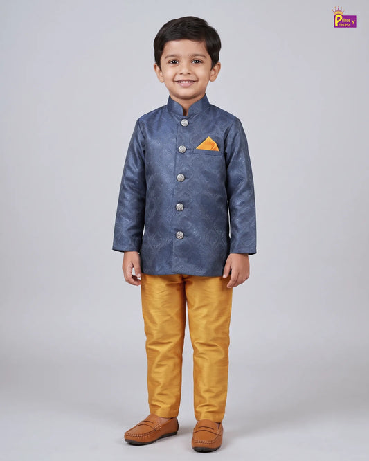 Boys Jacquard Brocade Sherwani Set for Festivals & Weddings KP238
