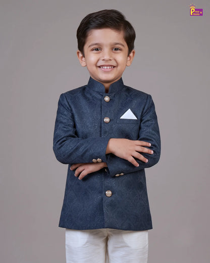 Boys Navy Blue Sherwani Set | Wedding & Festive Ethnic Wear KP237