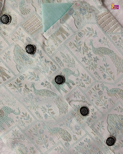Boys Jacquard Brocade Sherwani Set | Traditional Indian Wear KP235