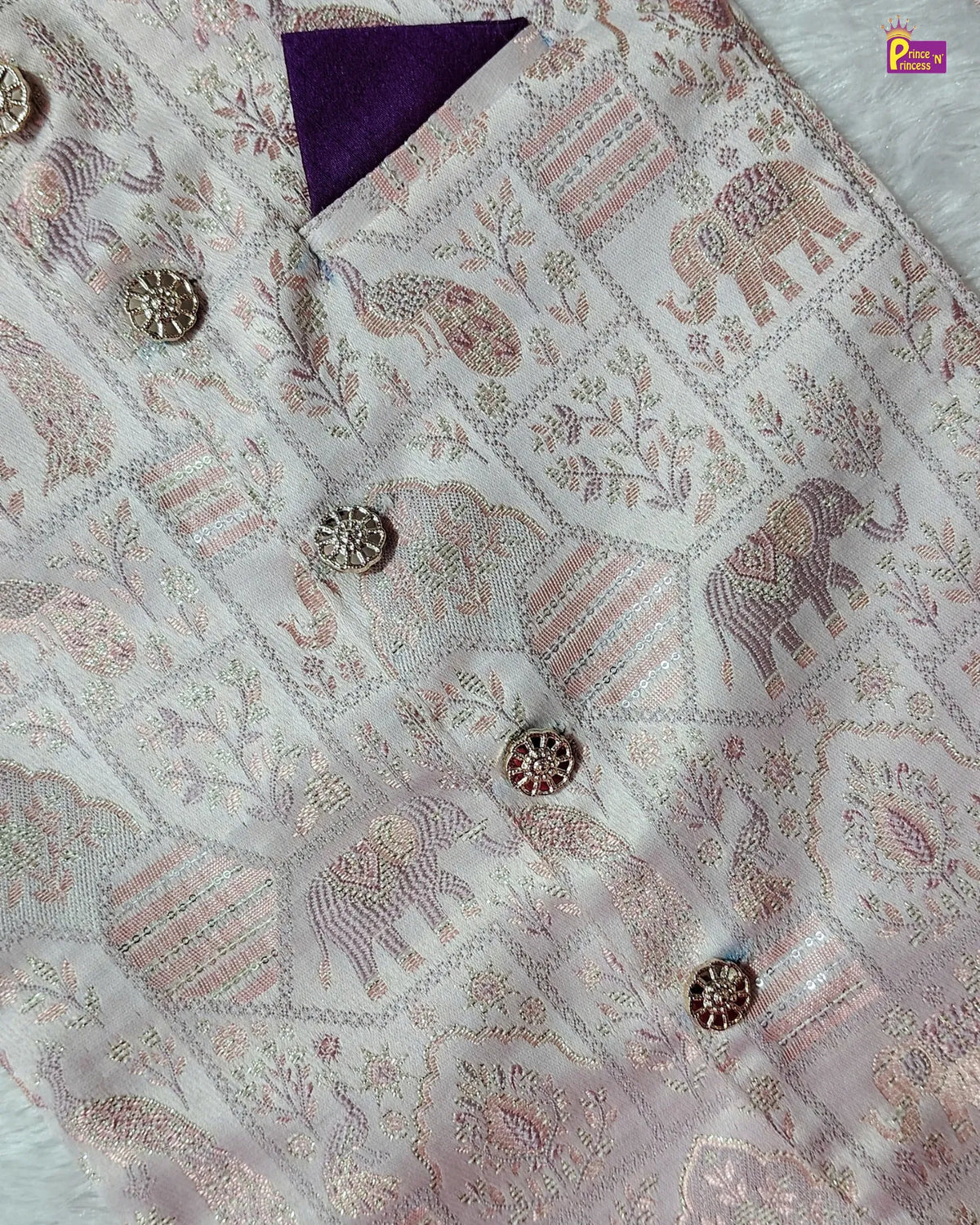 Boys Jacquard Sherwani | Traditional Festive Wear KP236