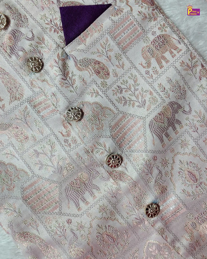 Boys Jacquard Sherwani | Traditional Festive Wear KP236