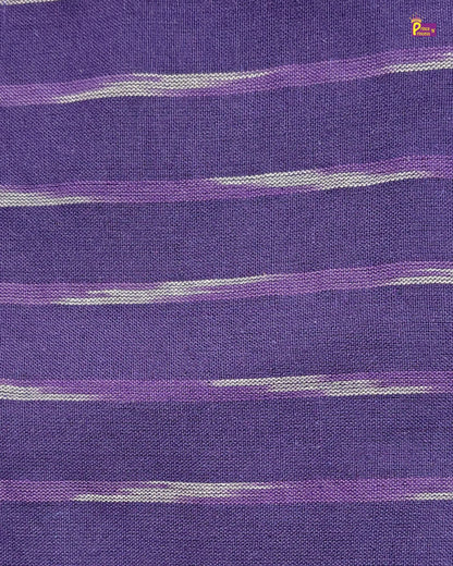 Boys Purple Striped Pure Cotton Ikkat Kurta Pyjama Set KP231