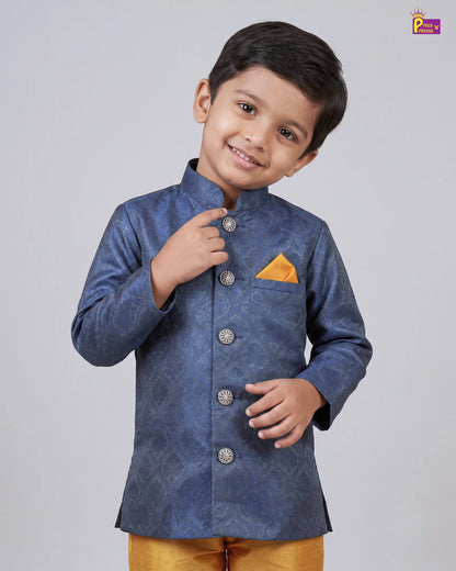 Boys Jacquard Brocade Sherwani Set for Festivals & Weddings KP238