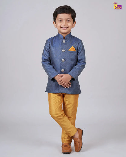 Boys Jacquard Brocade Sherwani Set for Festivals & Weddings KP238