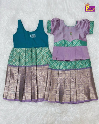 Pattu Pavadai & Pattu Frock Royal Moments Gift Box with Bangles GB-GT004