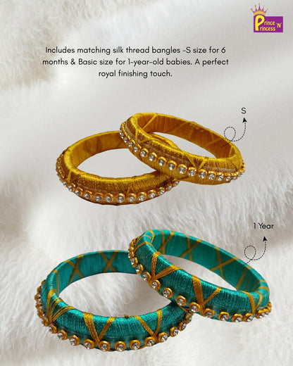 Pattu Pavadai & Pattu Frock Royal Moments Gift Box with Bangles GB-GT004