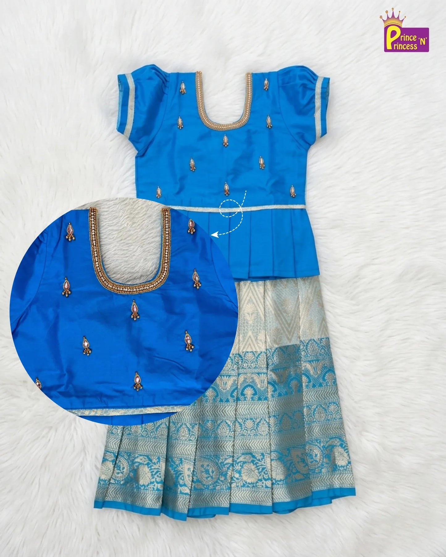 Pattu Pavadai & Pattu Frock Royal Moments Gift Box with Bangles GB-GT003