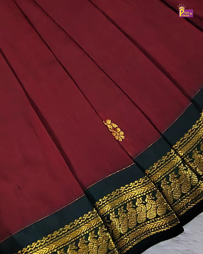Girls Dark Maroon Kalyani Cotton Gown PG742