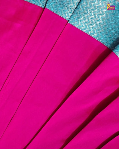 Newborn Baby Girl Pink & Turquoise Butterfly Sleeve Pattu Frock LF2068