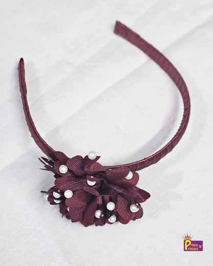 Kids Dark Whine Satin Hair Band
