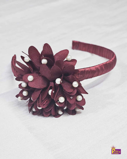 Kids Dark Whine Satin Hair Band