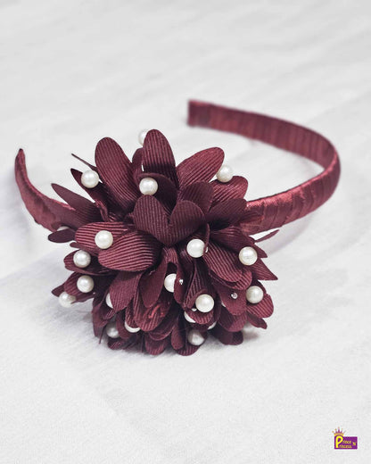 Kids Dark Whine Satin Hair Band