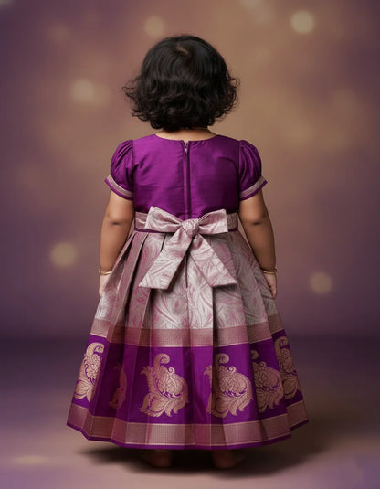 Kids AARI Ethnic Party Gown Purple PG654