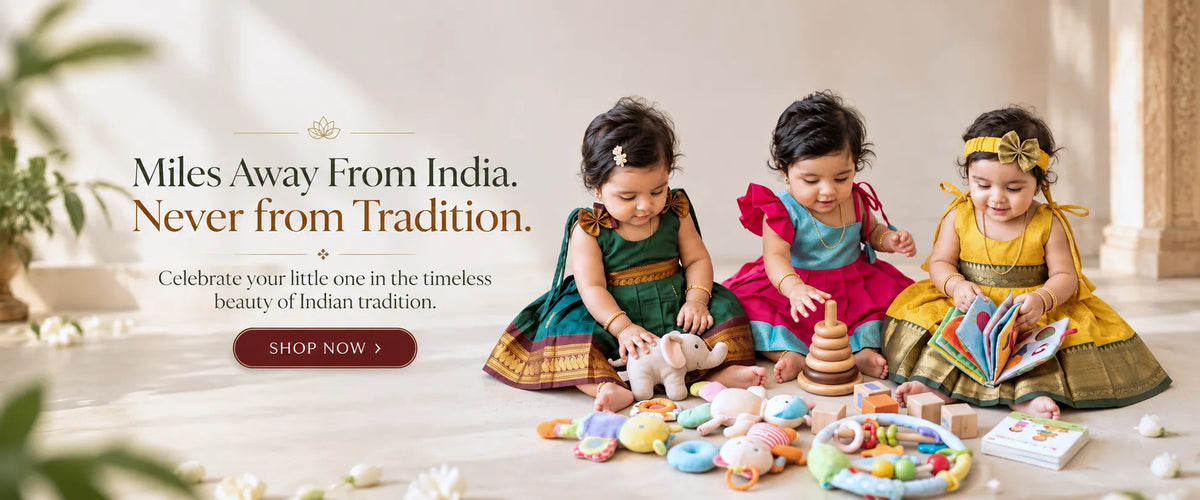 Newborn Pattu Dresses | Traditional Baby Indian Wear