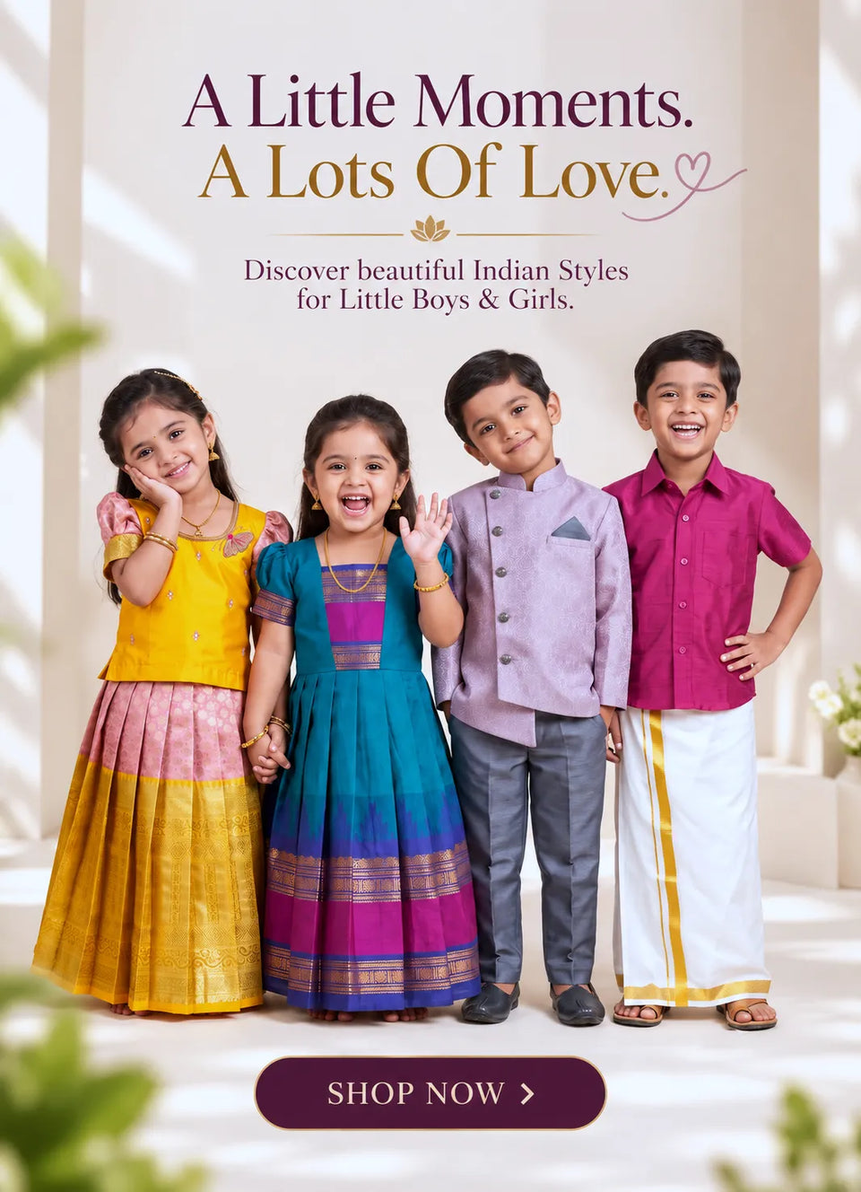 Top 100 Indian Traditional Wear for Boys & Girls - Prince N Princess