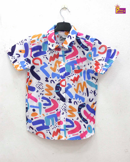 Kids White Trendy shirt ST211